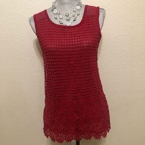 Embroidered Sleeveless Tank